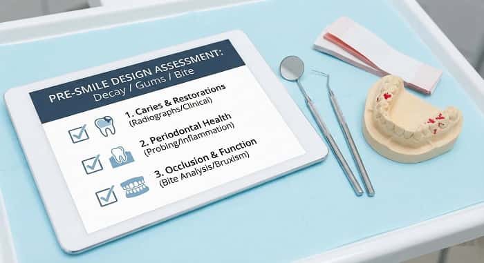 چکاپ و آماده‌سازی دهان قبل از طراحی لبخند