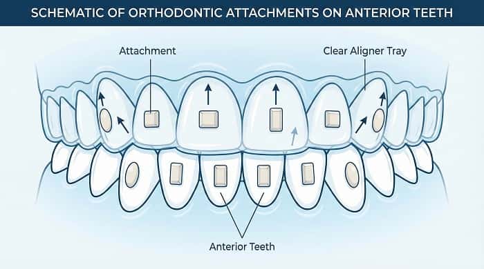 اتچمنت در ارتودنسی نامرئی و نقش آن در کنترل حرکت دندان