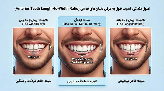 نسبت طول به عرض در اصول طراحی لبخند