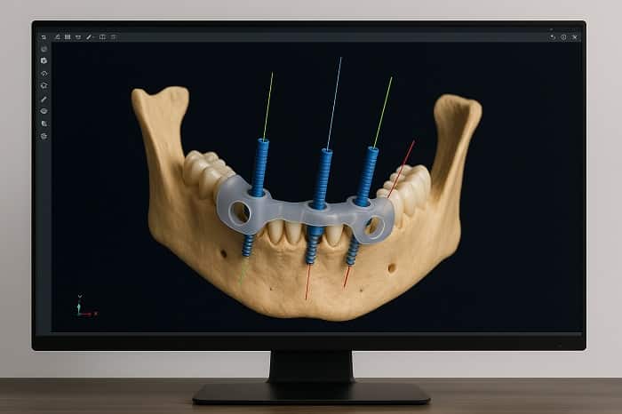 طراحی دیجیتال گاید جراحی ایمپلنت بر اساس CBCT و اسکن دهان