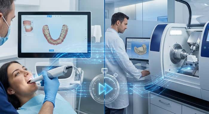 بهینه سازی زمان تحویل پروتز دندانی؛ از اولین اسکن تا تحویل نهایی