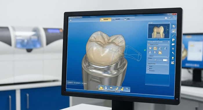 «طراحی دیجیتال روکش ایمپلنتی سمنت ریتین با سیستم CAD/CAM»