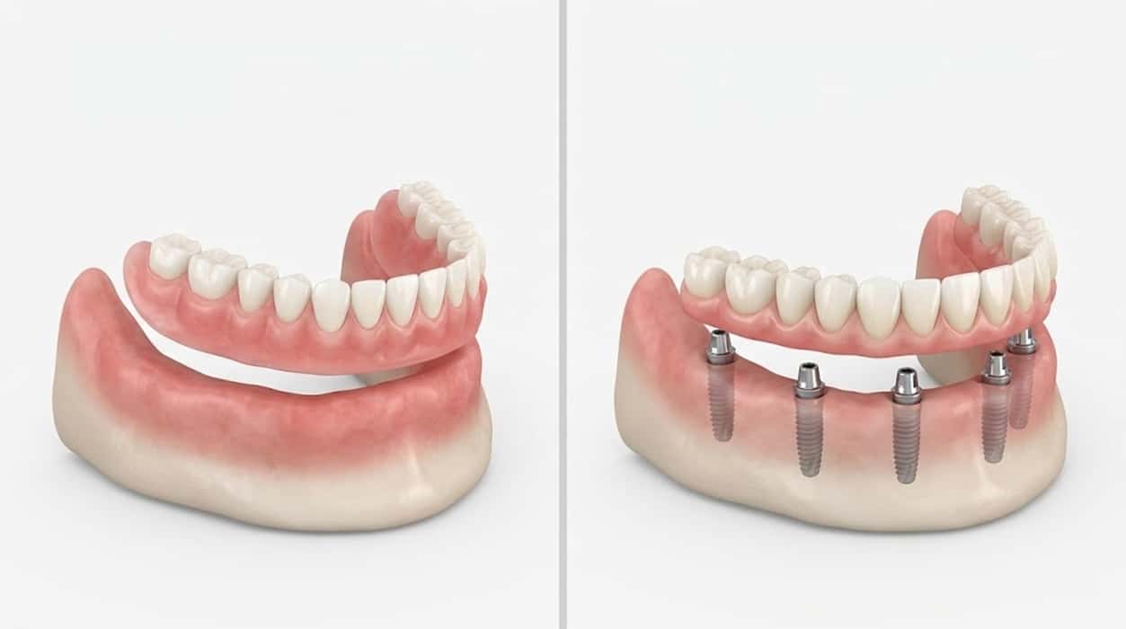 ایمپلنت بدون جراحی در فک بی‌دندان؛ بازسازی کامل فک با کمترین تهاجم