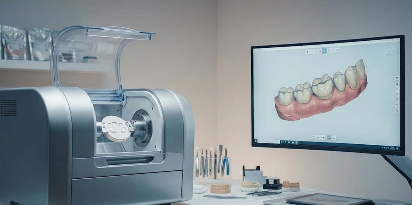 تراش با دستگاه ۵ محوره در دندانپزشکی دیجیتال